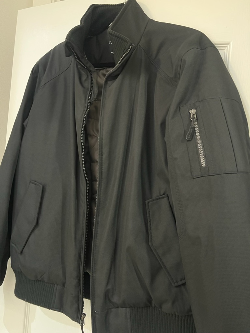 Men's Black Bomber Jacket - Calvin Klein